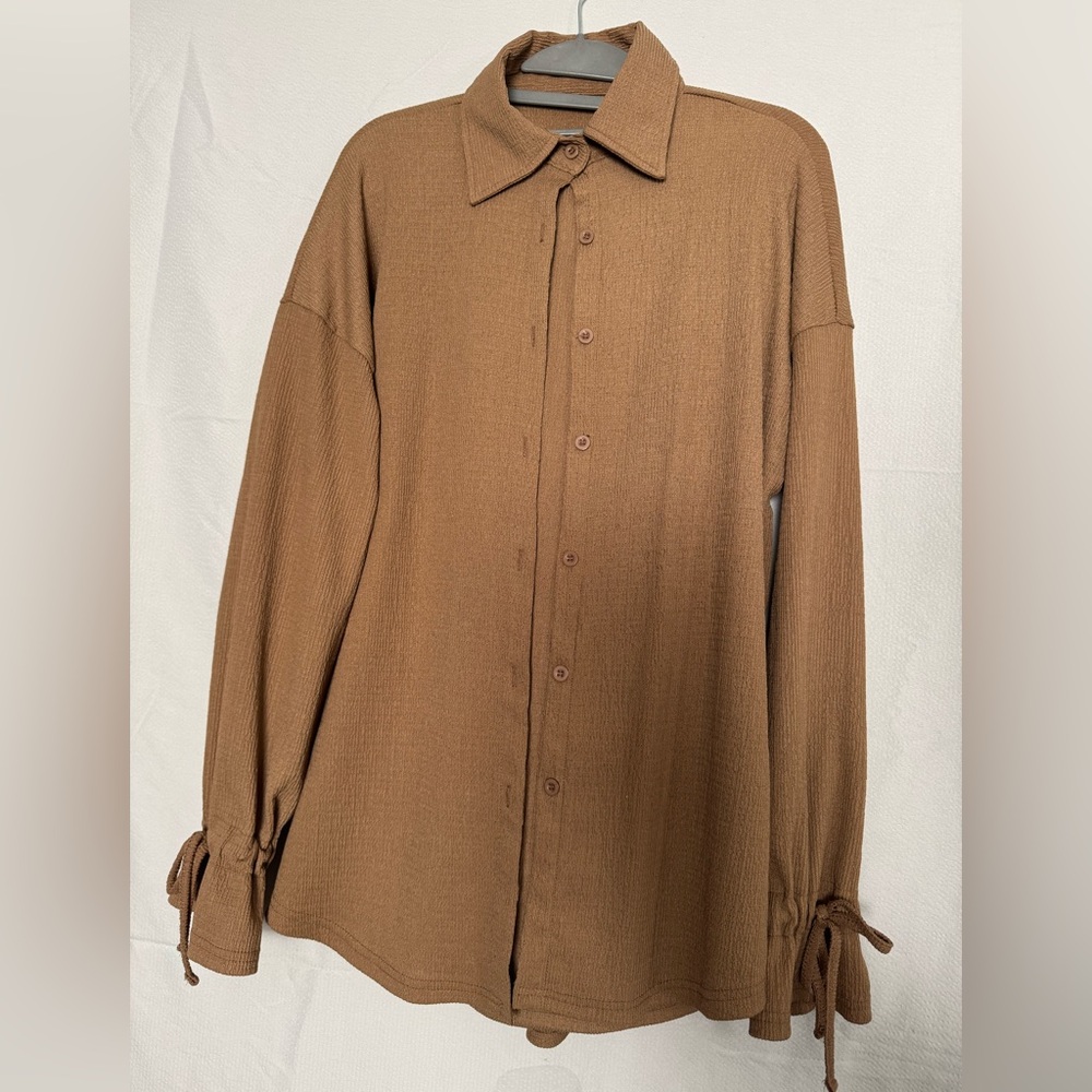 Brown Button-Up Shirt